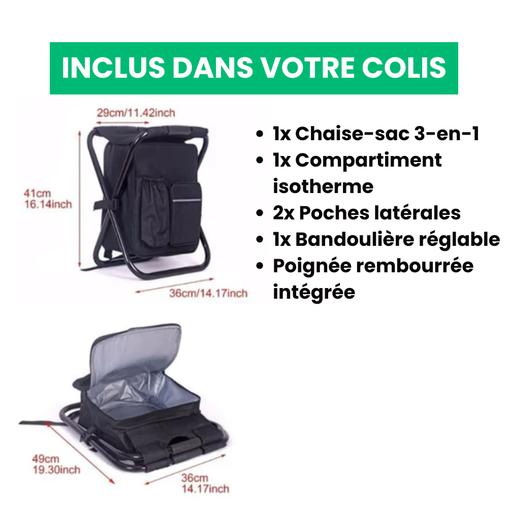Ultieme 3-in-1 rugzakstoel