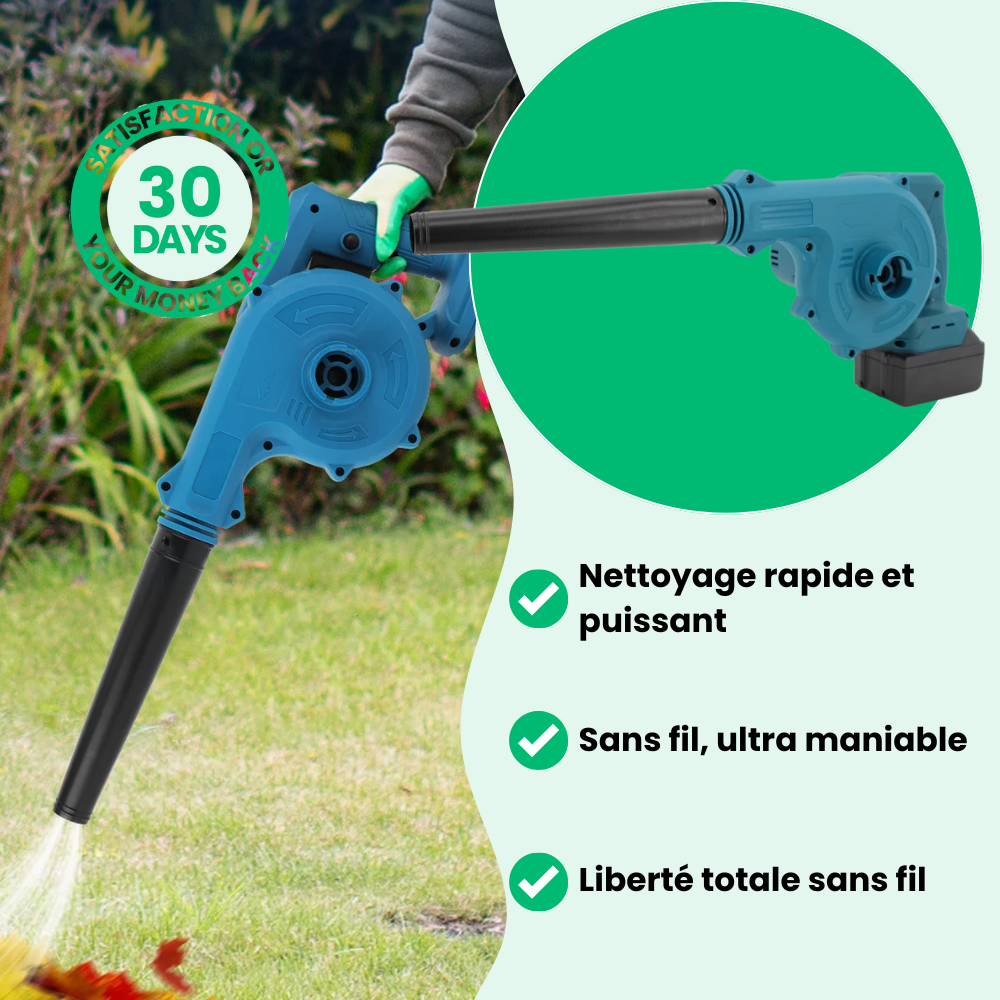 Pro draadloze elektrische bladblazer (+ gratis batterij)