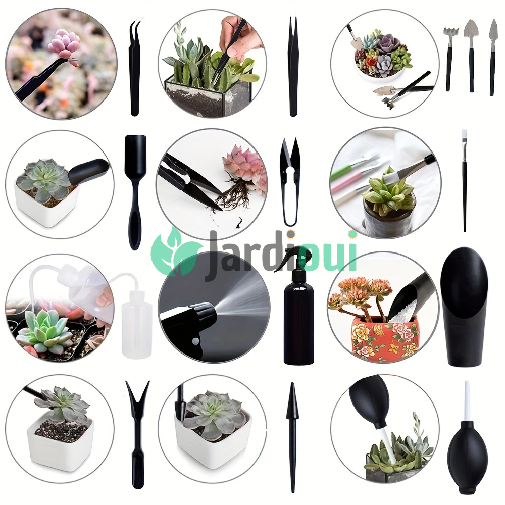 Set van 21 mini-tuingereedschappen