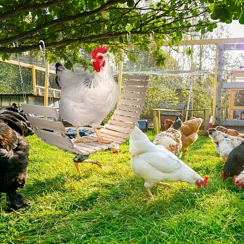 Balançoire Naturelle Suspendue pour Poulets