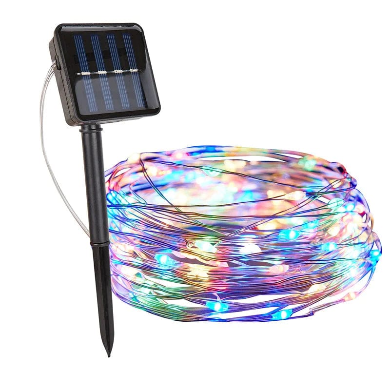 Jardioui 1 Guirlande / 5m (50 LED) / Colorée Guirlande Solaire LED Éblouissante
