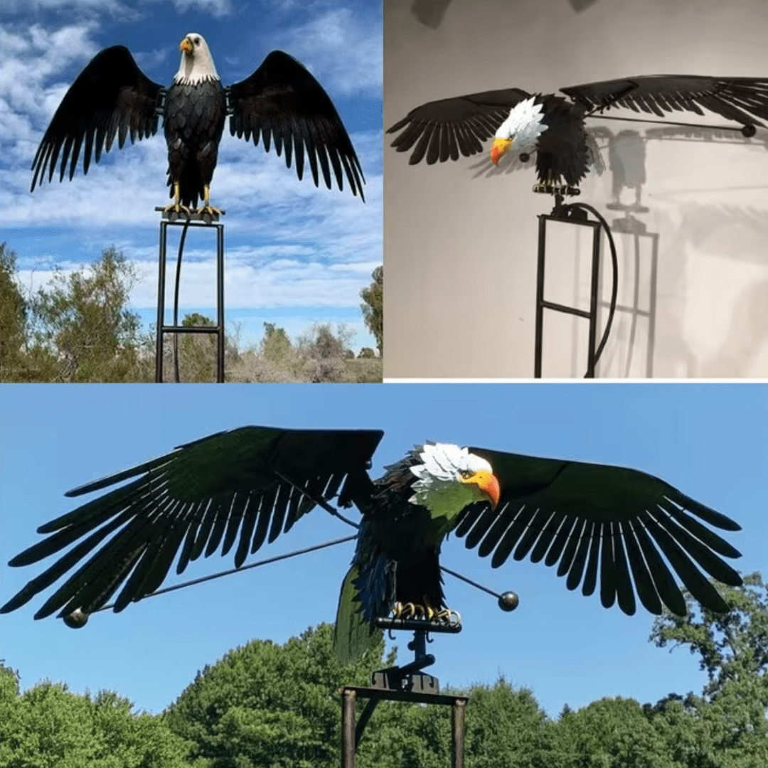 Jardioui Sculpture d'Oiseaux Balancelle en Métal pour Jardin