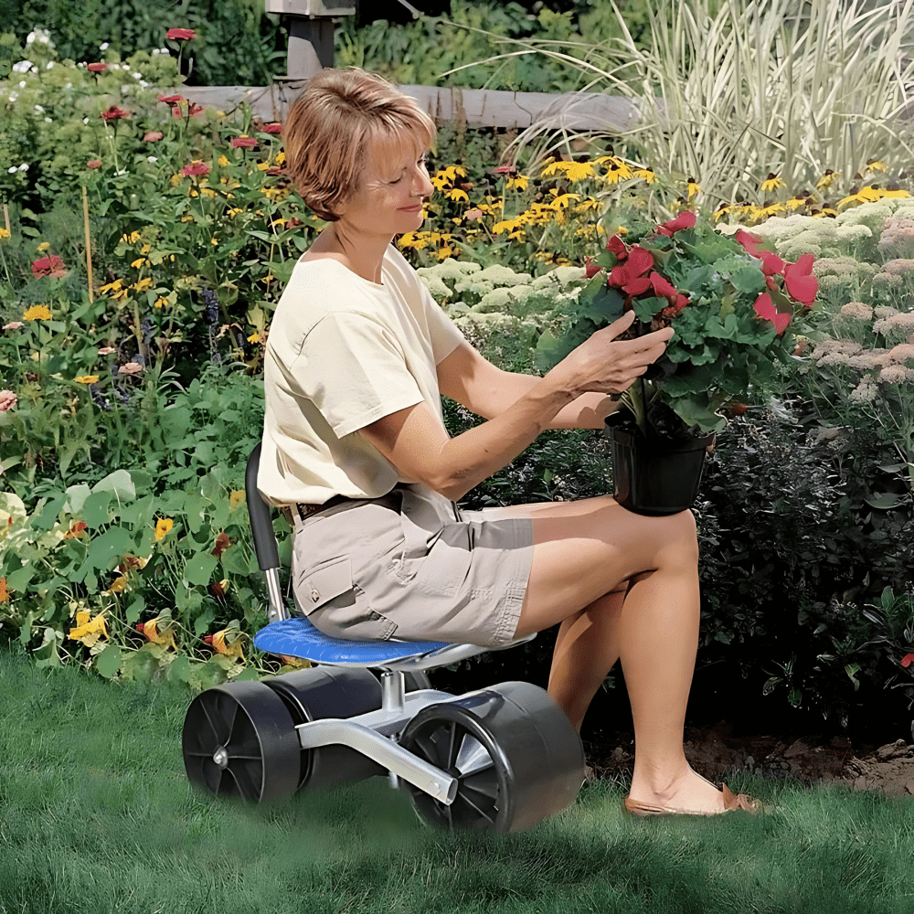 Jardioui Tabouret Roulant de Jardinage Ergonomique Ultra-confortable