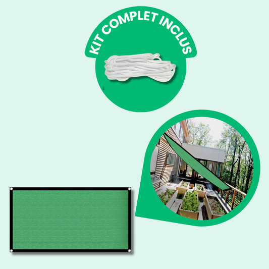 Premium rechthoekig schaduwzeil