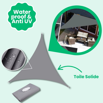 Waterdicht driehoekig schaduwzeil