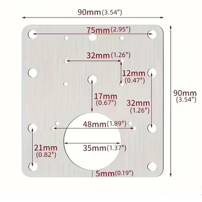 Plaque de Réparation Charnière Renforcée