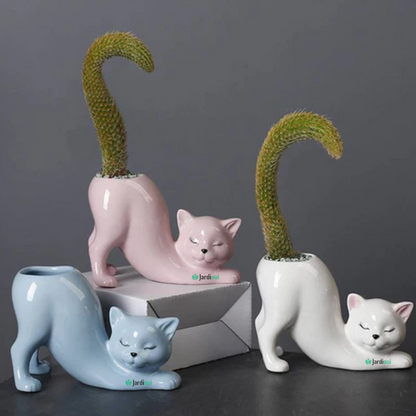 Schattige kattenbloempot