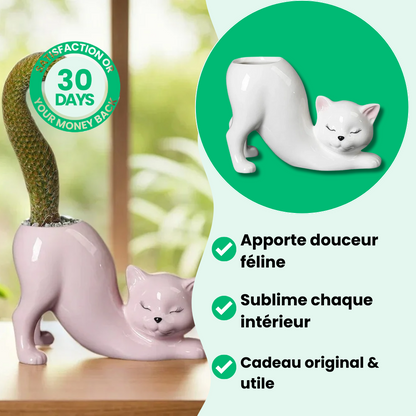 Schattige kattenbloempot