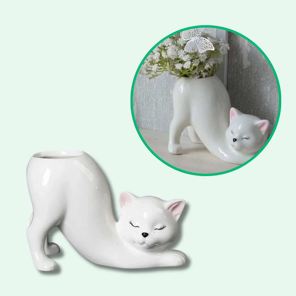 Schattige kattenbloempot
