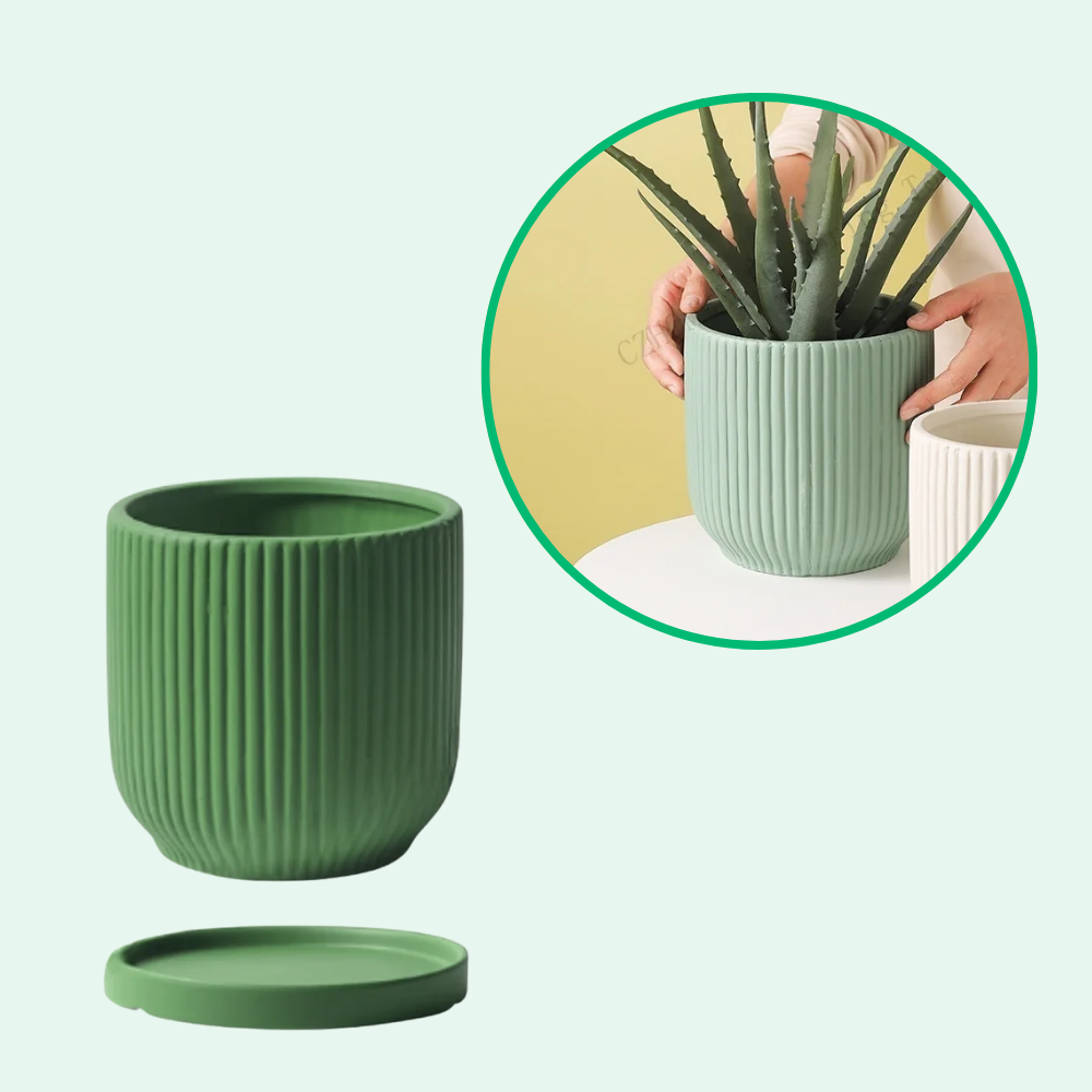 Elegante keramische bloempot