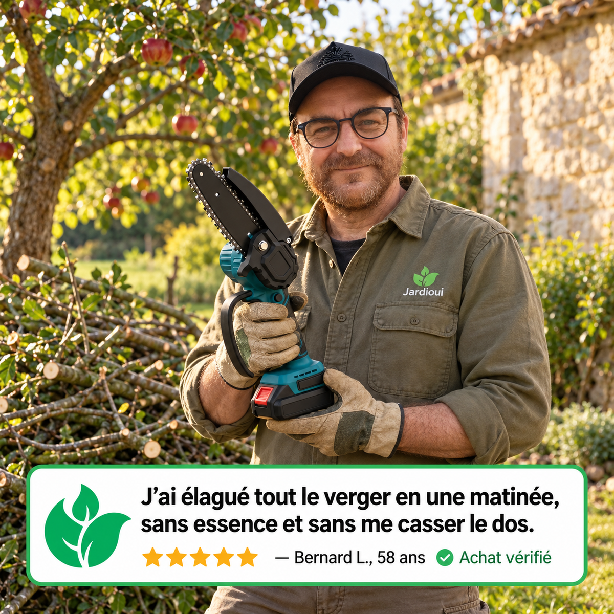 Premium Pro draadloze elektrische kettingzaag (+ gratis batterij)