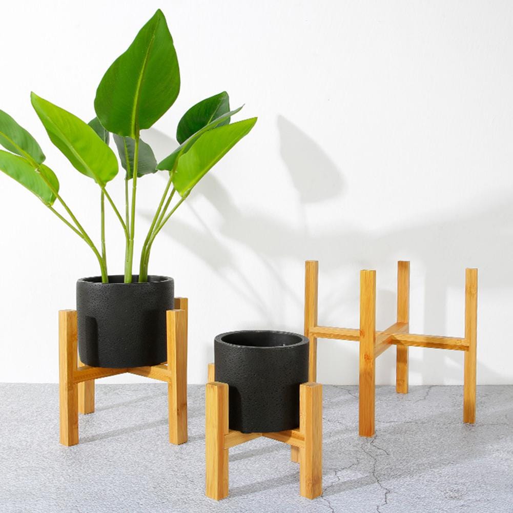 frJardioui S Petit Support de Plante en Bois de Bambou "Txikia"