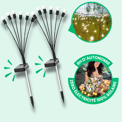 Jardioui 2 Lampes (19.95€/u) Lampes LED Lucioles à Énergie Solaire - Offre Spéciale