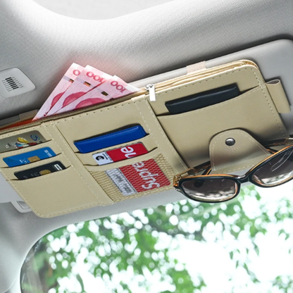 Jardioui Beige Organisateur Pare-Soleil Pratique