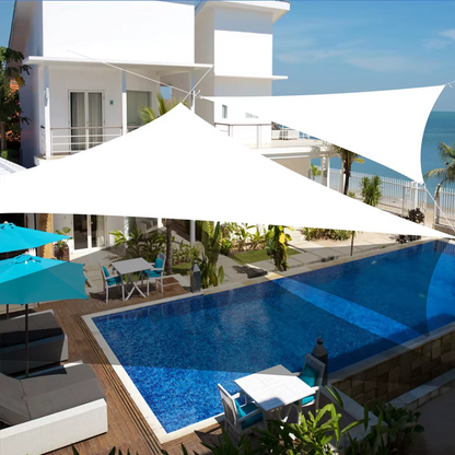 Jardioui Blanc / S (2x2m) Voile d'Ombrage Triangulaire Anti-UV Premium