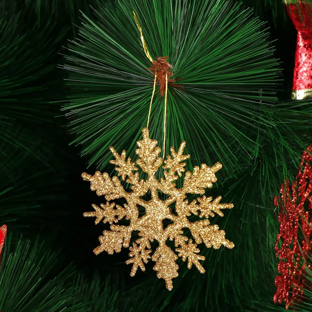 Jardioui Flocons de Neige Pailletés (Lot de 12)