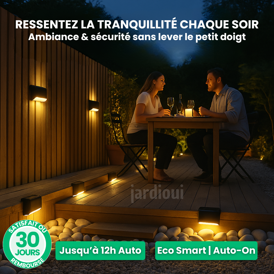 Jardioui Lampe Solaire Automatique et Étanche  | LumiZen