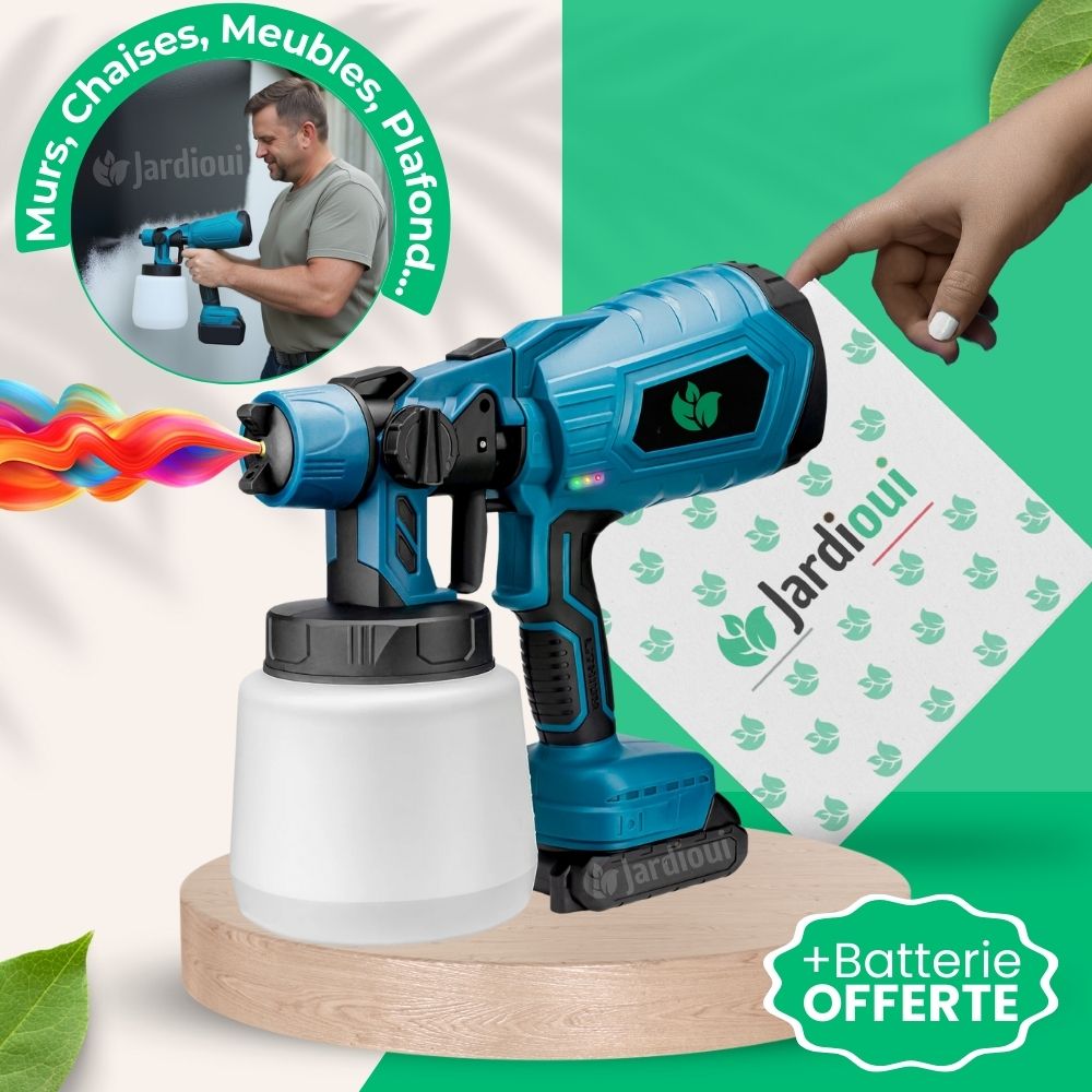 Jardioui Pistolet à Peinture Électrique Sans Fil Portatif Magique (+Batterie Offerte)