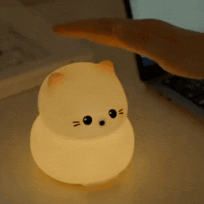 Jardioui Veilleuse Chaton Doux Lumineux