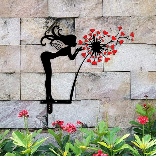 frJardioui Décoration Murale Extérieure "Les Pissenlits de l'Amour"