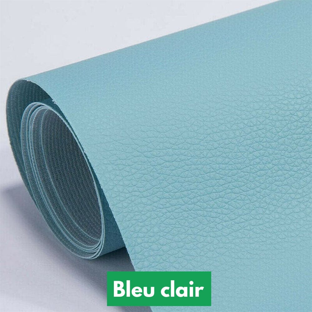 lepetitcuir Bleu clair PATCH EN CUIR AUTO-ADHÉSIF (50x138cm)